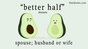 better half meaning, origin, example, sentence, history