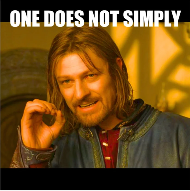 Meme featuring a man with the caption